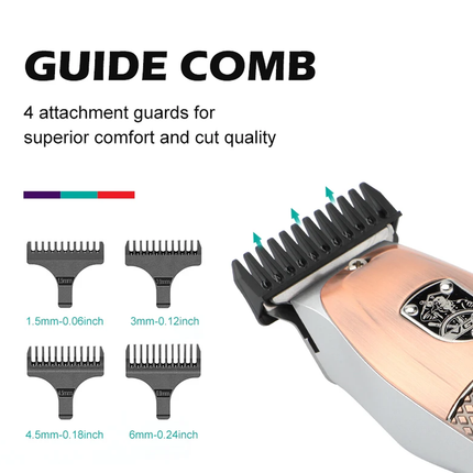 ماكينة حلاقة الشعر اللاسلكية مع 4 امشاط ماركة VGR موديل v-976