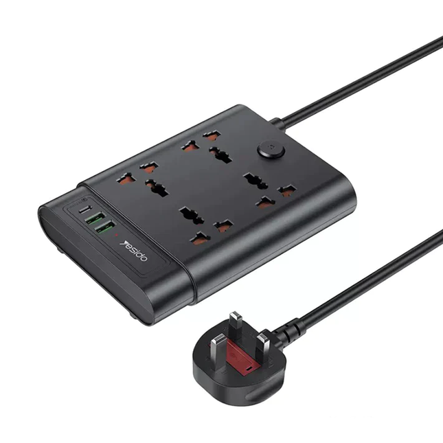 وصلة كهرباء 7 بـ 1 مع شحن سريع للهاتف "2 متر" ماركة YESIDO