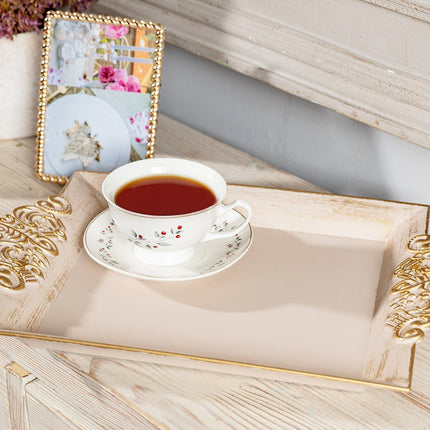 صينية باروكو الكبيرة - تصميم بيج ناعم