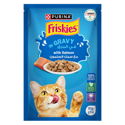 Friskies Salmon in Gravy Wet Cat Food Pouch 85g