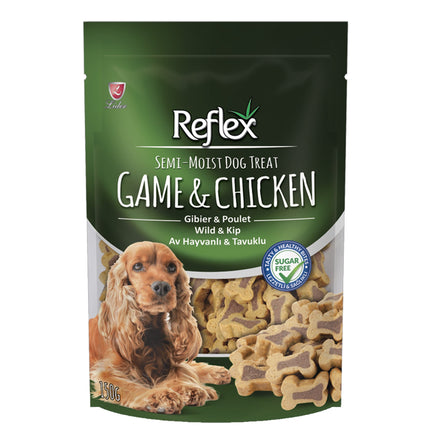 Reflex Semi-Moist Dog Treats with Game & Chicken 150g