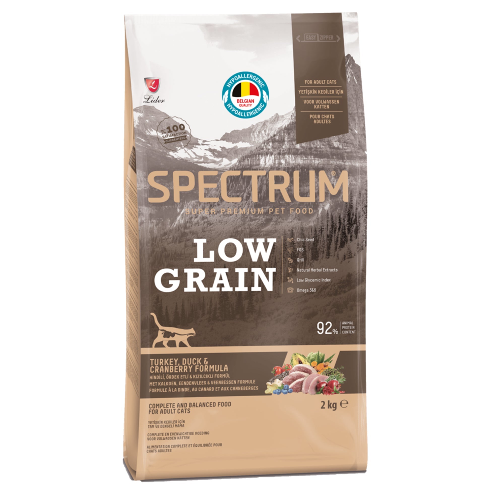 Spectrum LOW GRAIN ADULT CAT FOOD With DUCK |