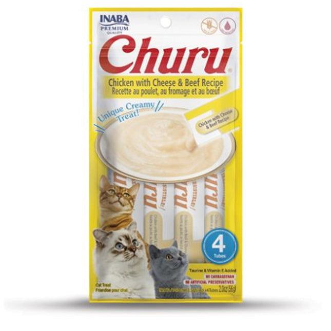 Inaba Churu Chicken Cat Treat with Cheese & Beef