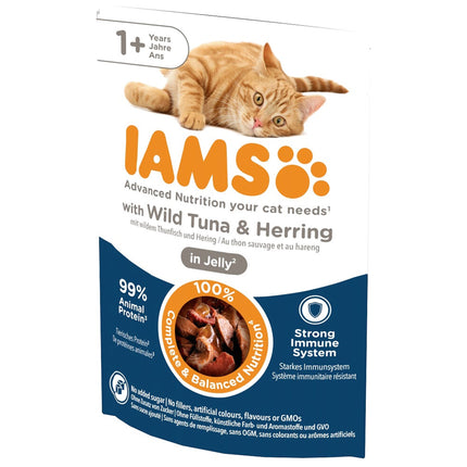 IAMS Cat Adult Tuna & Herring In Jelly 85g 12pcs