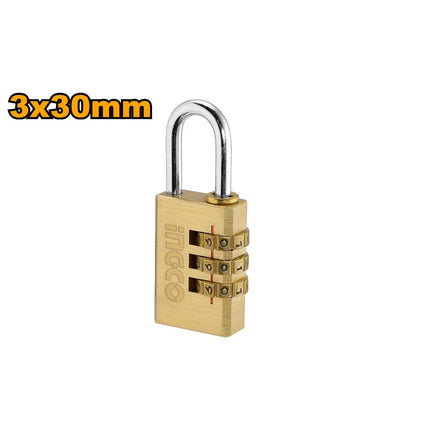 قفل أرقام انكو DBCK0303 مقاس 30 مم جسم نحاسي متين