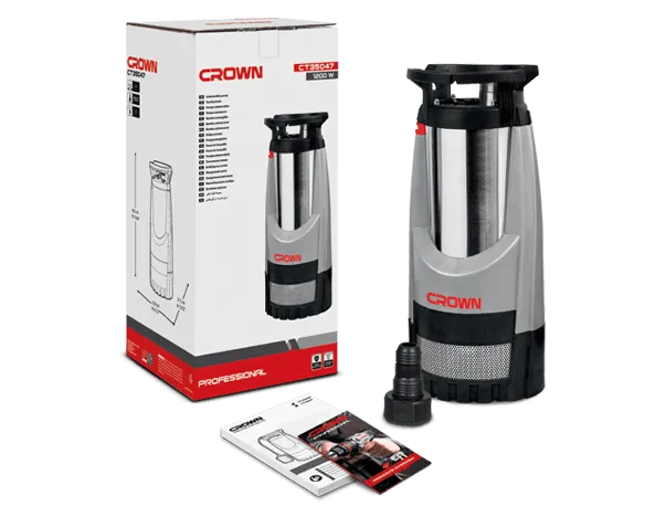 مضخة غاطسة سحب اوتوماتيك 44متر 1200 واط كراون | CT35047