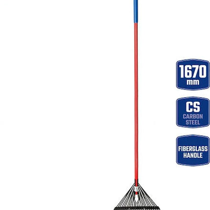 مشط أوراق الحدائق WORKPRO المصنوعة من الألياف الزجاجية الطويلة