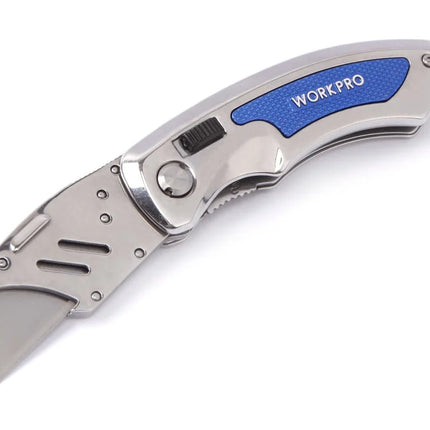 مشرط سجاد WORKPRO متعدد الاستخدامات القابل للطي والتغيير السريع من الفولاذ المقاوم للصدأ