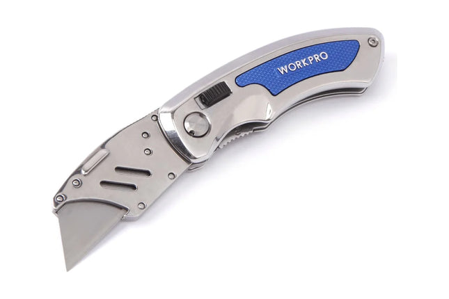 مشرط سجاد WORKPRO متعدد الاستخدامات القابل للطي والتغيير السريع من الفولاذ المقاوم للصدأ