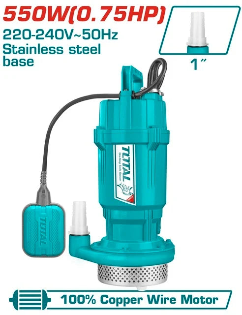 Total Submersible Pump TWP65506, 550W - 25m Head, 117L/min