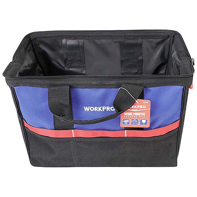 حقيبة تخزين أدوات WORKPRO بفم واسع 18 بوصة