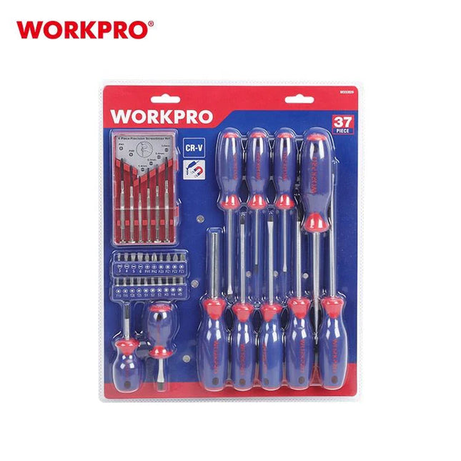 طقم مفكات براغي WORKPRO مكون من 37 قطعة | W000809