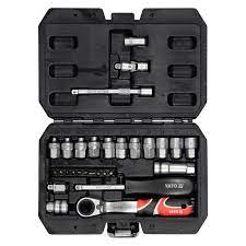 طقم بوكس مفتوح 17 قطعة 1/2 + 3/8" من ياتو