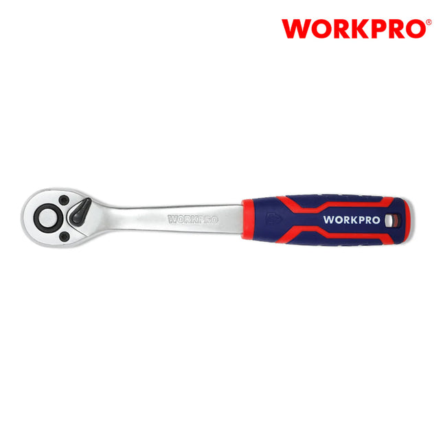 مقبض WORKPRO سريع الفك بسقاطة مقاس 1/2 بوصة، 72 سنًا