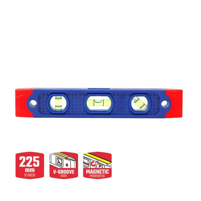 ميزان ماء مغناطيسي مقاوم للصدمات WORKPRO مقاس 225 مم (9 بوصات)