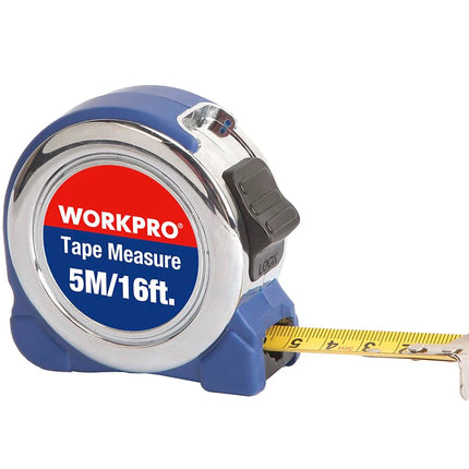 متر قياس WORKPRO 5M (16FT) مطلي بالكروم