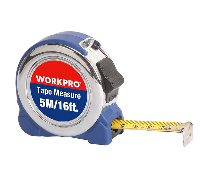 متر قياس WORKPRO 5M (16FT) مطلي بالكروم