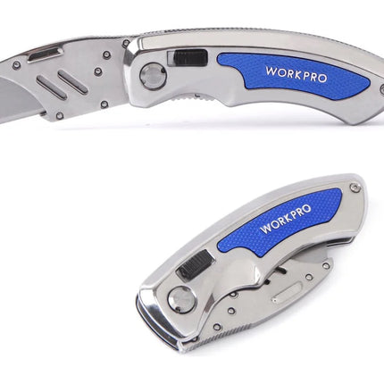 مشرط سجاد WORKPRO متعدد الاستخدامات القابل للطي والتغيير السريع من الفولاذ المقاوم للصدأ