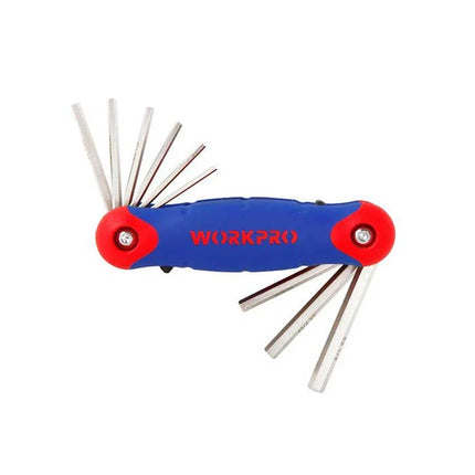 مجموعة مفاتيح الانكي سداسية قابلة للطي من WORKPRO (SAE) - 9 قطع | W022005WE