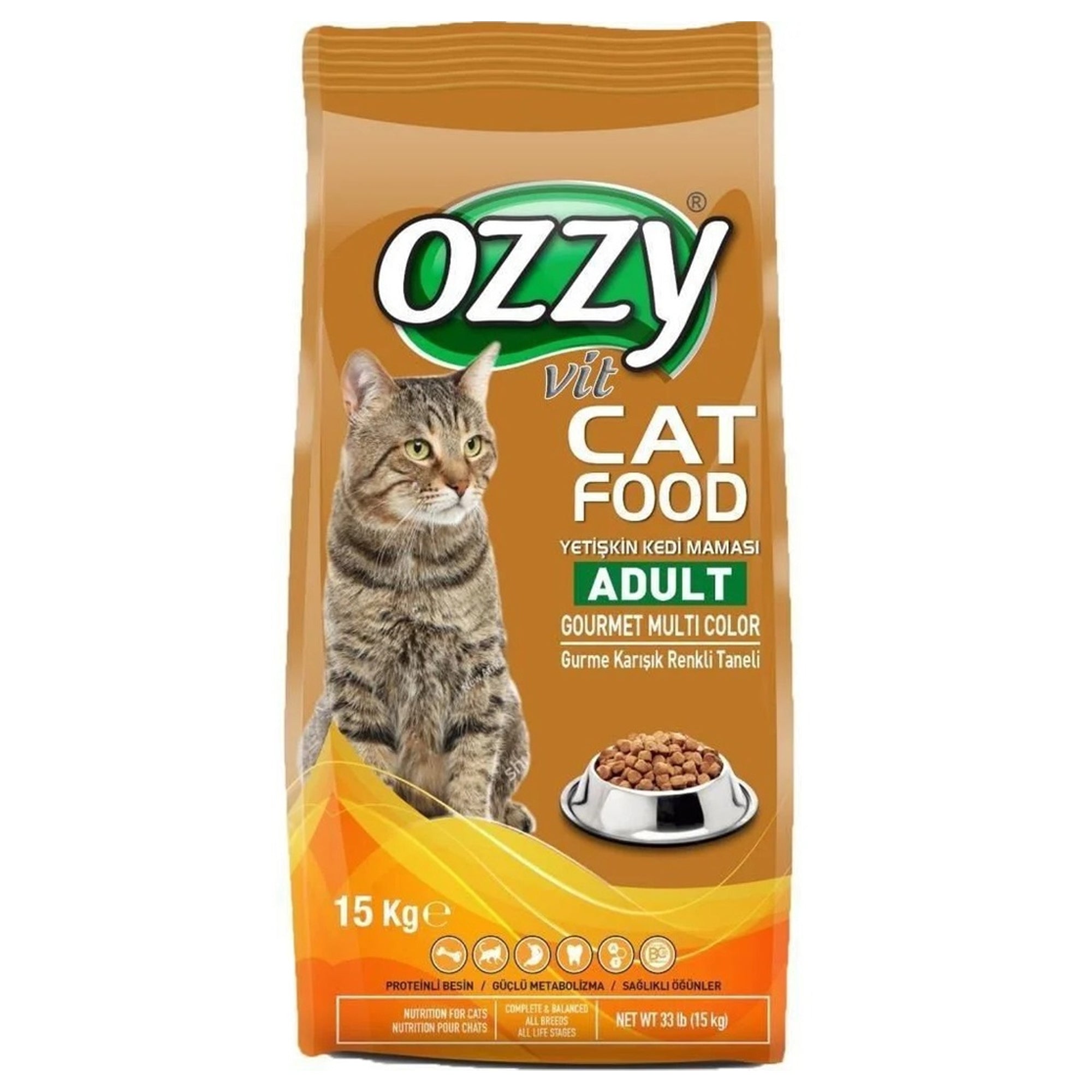 Ozzy Adult Cat Food Gourmet Multi Color 15Kg |