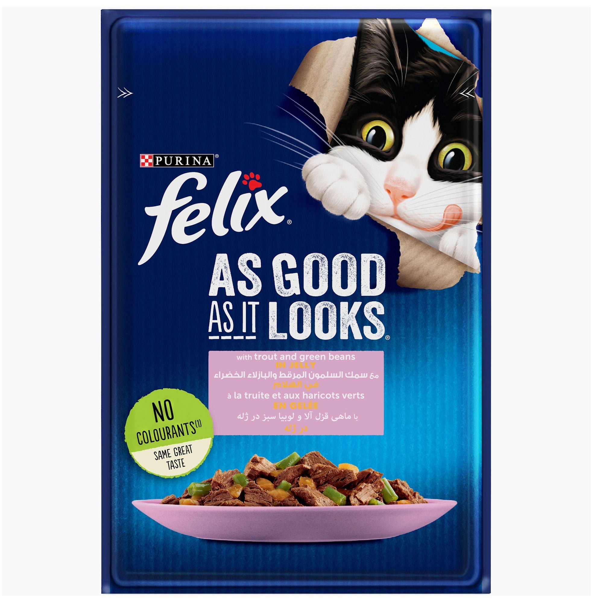Felix Wet Food Trout And Green Beans 85g |