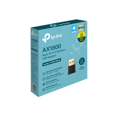 محول USB لاسلكي بتقنية Wi-Fi 6 من تي بي لينك آرتشر TX20U نانو | AX1800 نانو