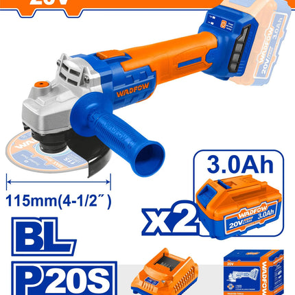 صاروخ شحن 20فولت مع بطاريتين 3.0A BRUSHLESS وادفو  WLAPM22  -عمان هاردوير