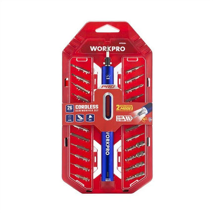 مجموعة مفكات براغي دقيقة قابلة لإعادة الشحن عبر USB من 26 قطعة، 3.7 فولت ليثيوم أيون