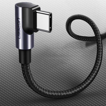 كابل بيانات UGREEN USB-C 2.0 ذكر إلى USB-C 2.0 ذكر بزاوية 90 درجة /US255