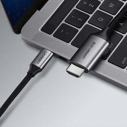 كابل Ugreen كابل HDMI - USB Type C 4K 60 هرتز 1.5 متر أسود-رمادي /50570