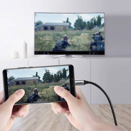 كابل Ugreen كابل HDMI - USB Type C 4K 60 هرتز 1.5 متر أسود-رمادي /50570