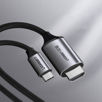 كابل Ugreen كابل HDMI - USB Type C 4K 60 هرتز 1.5 متر أسود-رمادي /50570