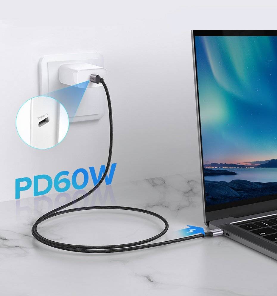 UGREEN USB-C 2.0 Male to USB-C 2.0 Male 3A Data Cable / 50150-50152 | UGREEN