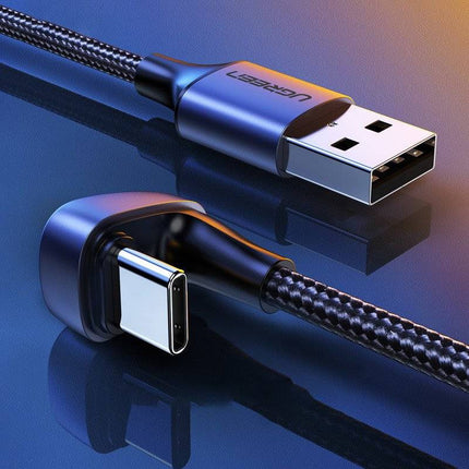 UGREEN 180 Degree USB-C Male to USB 2.0 Male Data Cable, 3A / US311