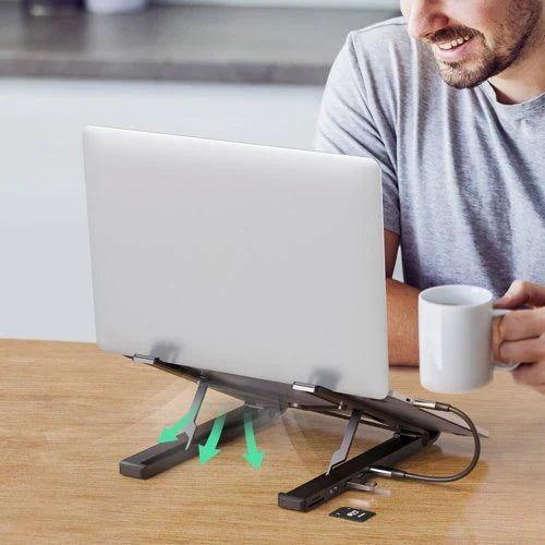 قاعدة توصيل يوجرين من تايب سي إلى 2*USB3.0+HDMI+SD+TF قارئ بطاقات /80551 | UGREEN
