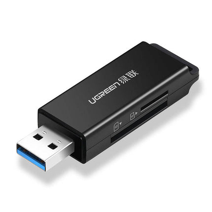 قارئ بطاقات يوجرين USB 3.0 إلى TF + SD مزدوج (أسود) / 40752