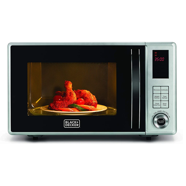 ميكرويف رقمي كهربائي مع شواية 2 بـ 1 سعة 23 لتر ماركة Black & Decker