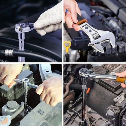 صندوق عدة محمول ثلاثي الأدراج مع 408 ملحقات