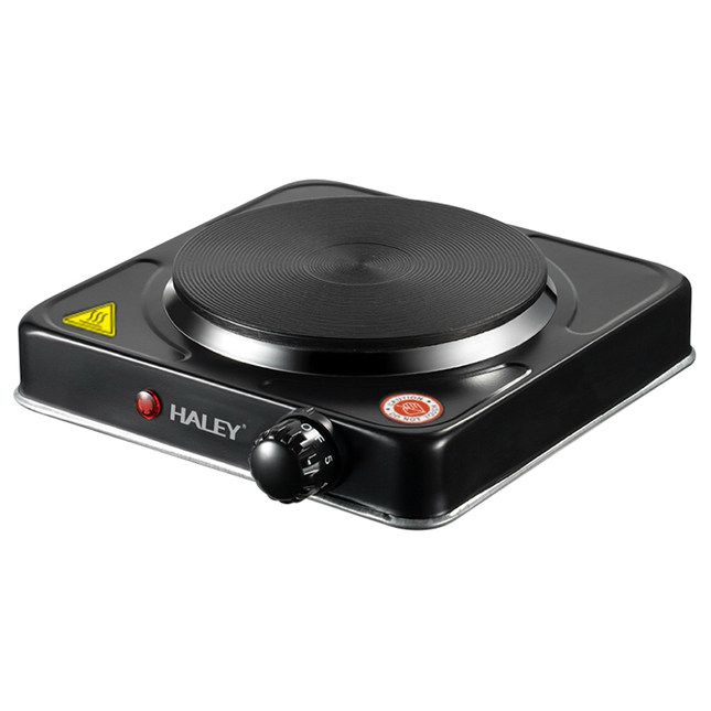 موقد كهربائي صغير محمول قوة 1000 واط بلوحة سيراميك وشعلة واحدة ماركة HALEY