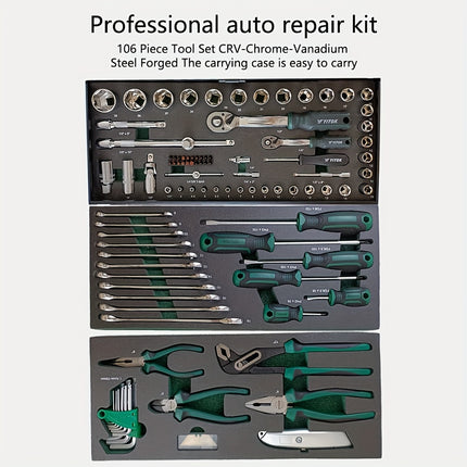 مجموعة أدوات يدوية احترافية – 106 قطعة صندوق عدة 106قطع