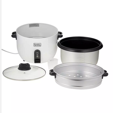 طنجرة طبخ الأرز الكهربائية سعة كبيرة 2.8 لتر بقوة 1100 واط ماركة Black & Decker
