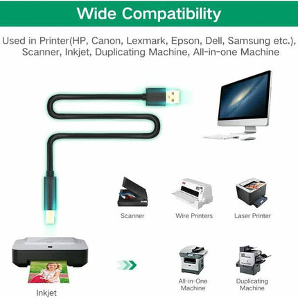 كابل طابعة UGREEN USB a إلى B 2.0 سلك ذكر نشط / US122