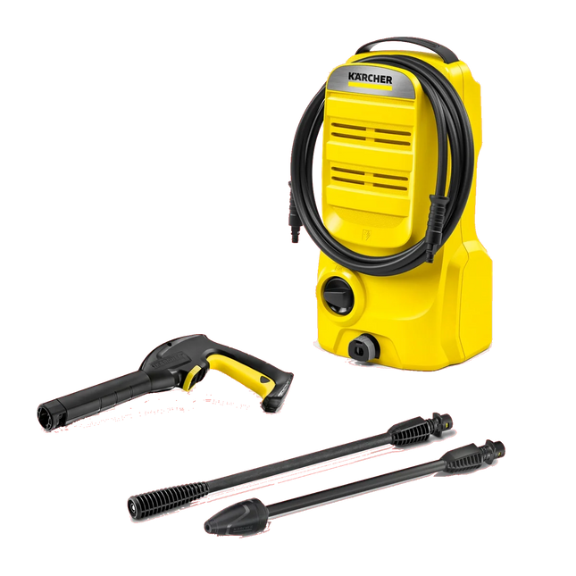 Kärcher pump with a flow rate of 360 liters/hour and two spray heads.