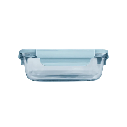 وعاء تخزين طعام زجاجي مستطيل