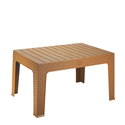 طربيزه هافانا راتان بلاستيكية بملمس خشابي – لأثاث الحدائق