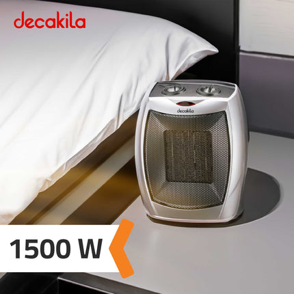 Dhakaila Portable Ceramic Electric Heater with 3 Heat Settings, Tip-Over and Overheat Protection