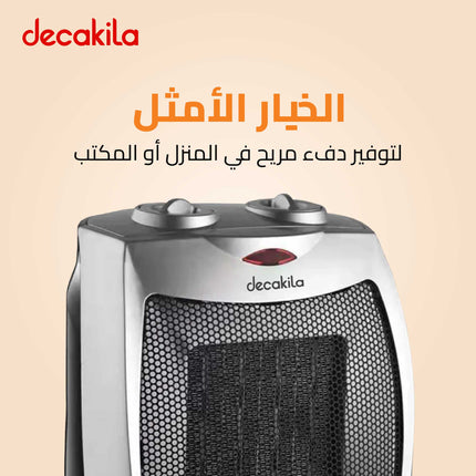 Dhakaila Portable Ceramic Electric Heater with 3 Heat Settings, Tip-Over and Overheat Protection