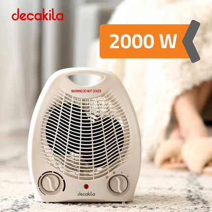 Dakkakila 2000W Electric Fan Heater – Fast Heating with Multiple Cooling and Heating Modes