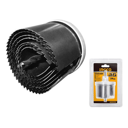 طقم مناشير ثقوب (Hole Saw) للنجارة 7 قطع