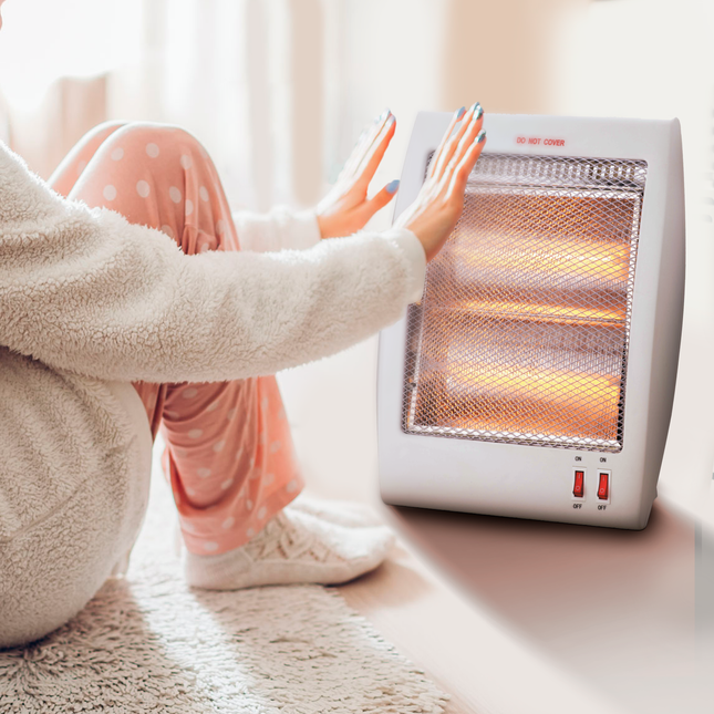 دفاية (صوبة) كوارتز كهربائي للفضاء الشتوي 2000 واط للغرفة مع عجلة